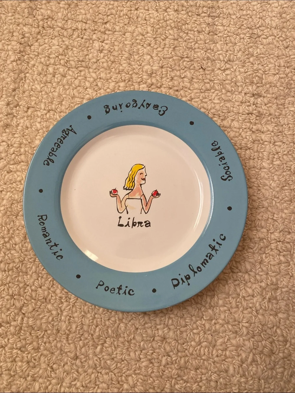 Pottery Barn What’s Your Sign Zodiac “Libra” Collector’s Plate